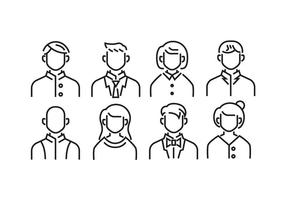 Default Avatar Headshot Icons vector