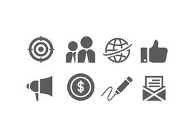 Flat business icons vector