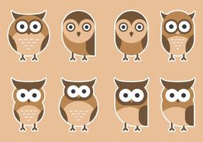 Colorful Cute Owls vector