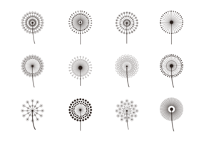 Simple Blowball Icons Vector
