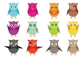 Owl Vector Character Vector Pack 