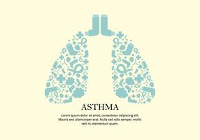 Asthma Remedy Vector Background