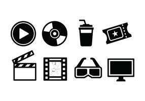 Conjunto de iconos de películas gratis vector