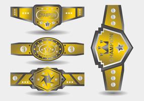 Gold Championship Belt vector