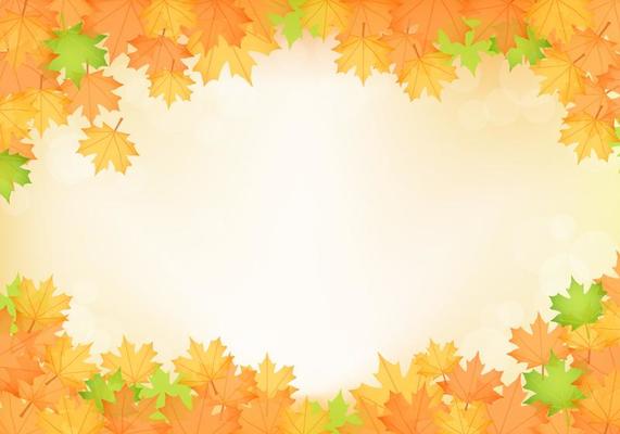 Orange Fall Maple Leaves Vector