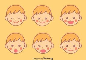 Hand Drawn Baby Face Expression vector