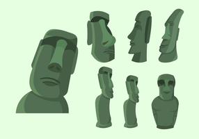 Isla de Pascua estatua ilustración vectorial
