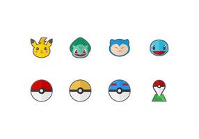 Libre de vectores iconos de Pokemon