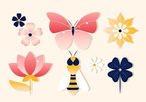 Free Spring Vector Insects