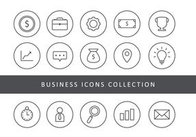 Business Thin Line Icons vector