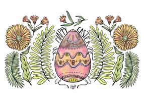 Decorative Easter Egg Background Vector