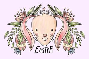 Easter Bunny Vector Background