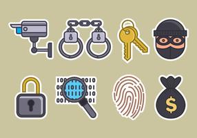 Theft Vector Icons Set