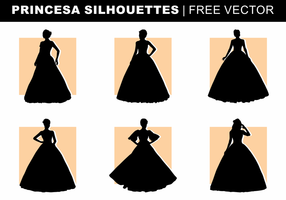 Princesa Siluetas vectoriales sin vector