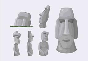 Isla de Pascua estatua de piedra del vector Ilustración