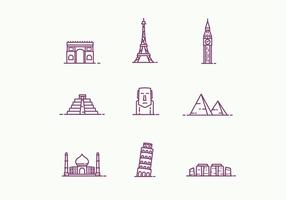 Outline Landmarks Icons