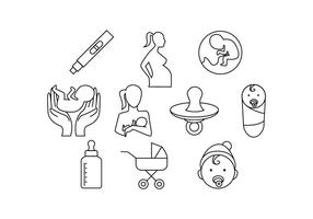 Free Maternity Line Icon Vector