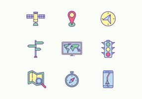 Iconos de la navegación vector
