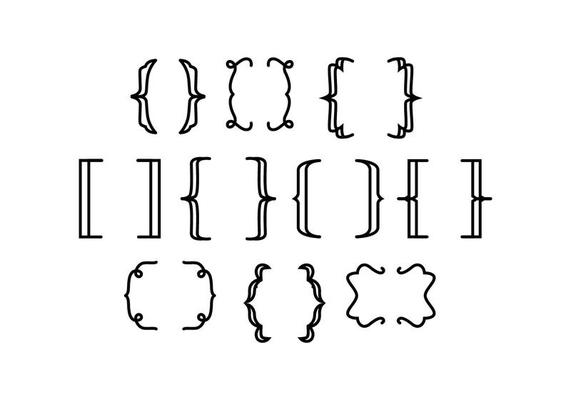Free Bracket Line Vector
