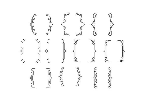 Free Bracket Line Vector