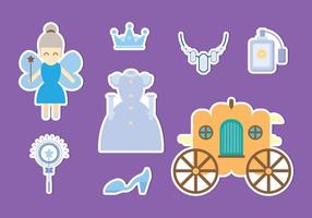 Princesa iconos vectoriales vector