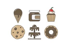 Free Delicious Chocolate Cake and Sweet Vectors
