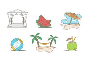 Free Outstanding Beach Holiday Vectors