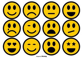 Simple de los iconos Smiley Collection vector