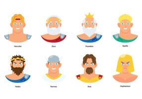 Greek God Bust Vectors