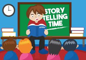 Kids' Story Telling Illustration vector