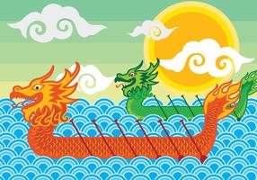Festival Boeat dragón Ilustración vector