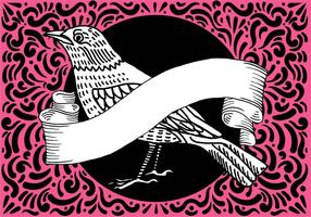 Ornate Bird  Banner Design vector