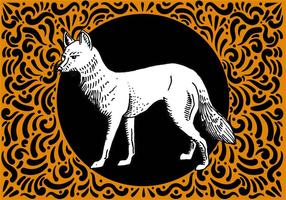 Ornate Hand Drawn Fox Design vector