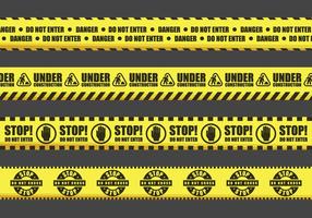 Warning Tape Vector Signs