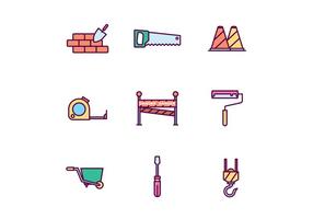 Iconos de la construcción vector