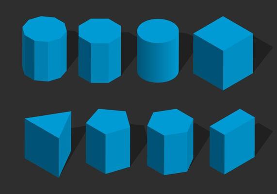 Isometric Geometris Shape Vector
