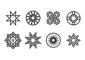 Geometric Islamic Ornaments Vector