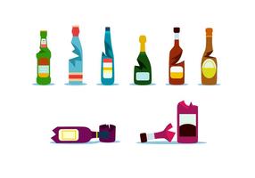 Fullcolor Broken Bottle Free Vector