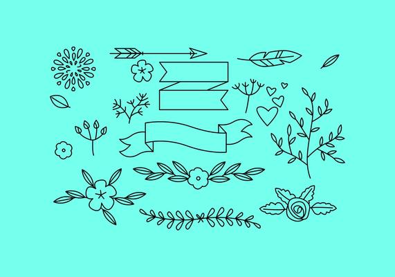 Free Wedding Invitation Element Vector