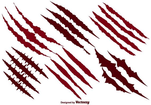 Vector Set Of Scratch Marks