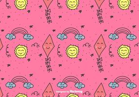 Kids Doodle Pattern vector