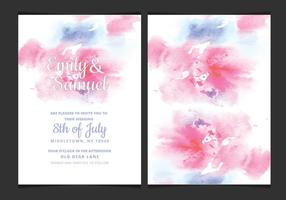 Vector Delicate Watercolor Wedding Invitation