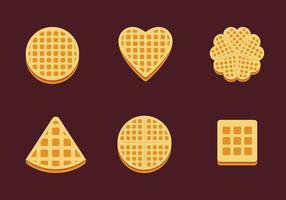 Waffles Slice Isolate Shape Vector Stock