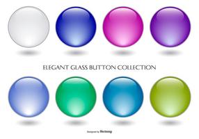 Colorful Glass Button Collection vector