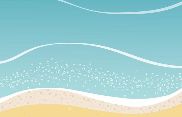 Summer Beach Playa Vector Background 