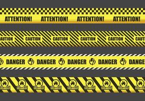 Warning tapes illustration vector