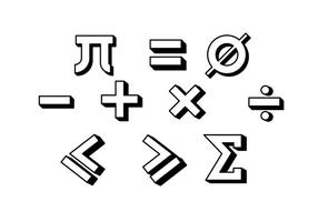 Vector libre de Matemáticas Símbolo