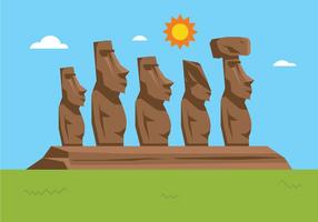 Estatuas de la isla Pascua vector
