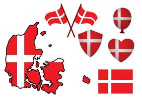 Vector de la bandera de Dinamarca