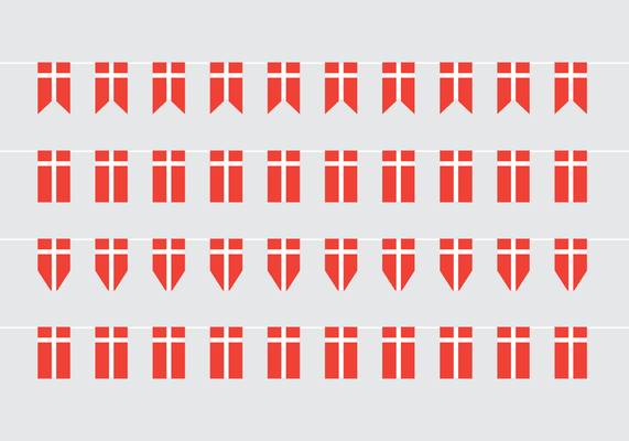 Danish Flag Vector Buntings 